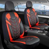 Auto Good Store toyota Corolla Eski Uyumlu Lüx Deri Oto Koltuk Kılıfı Ön Arka Takım Sılver Kırmızı Siyah Auto Good Store - Kırmızı - Siyah