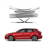 Auto GP Audi a3 8v hb cam çerçevesi kenar çıtası krom tamtur 2013 / 2020 12 parça