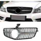 Auto Gp Mercedes C Serisi W204 Diamond Ön Panjur Izgara Seti Krom-Siyah 2007-2013 Arası