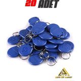 Auto Key Market Manyetik Anahtarlık - 20 Adet Rfid Keyfob Göstergeç Anahtarlık 125 Khz Proximity - Mavi