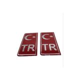 Auto Market Tr Plaka Arması Sticker Kırmızı 2'li
