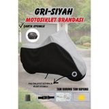AutoEN GRİ-SİYAH HONDA Yeni PCX125 KİLİT VE ÇANTA UYUMLU MOTOSİKLET BRANDASI (TAM KORUMA)