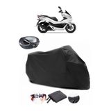 AutoEN Honda PCX 150 Arka Çanta Uyumlu Siyah Motosiklet Branda Su Geçirmez Dayanıklı Kumaş