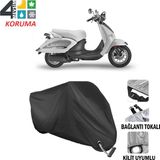 AUTOES Aprilia Mojito 125 Branda Motosiklet Brandası Bağlantı ve Kilit Uyumlu Siyah