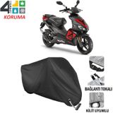 Autoes Aprilia SR 50 Siyah Kilit Uyumlu Motosiklet Brandası