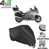 AUTOES Bmw K1600 Gtl Exclusive Branda Motosiklet Branda Arka Çanta Bağlantı ve Kilit Uyumlu Siyah