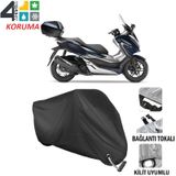 Autoes Honda Forza 250 Siyah Kilit Uyumlu Motosiklet Brandası