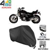 Autoes Honda VF 1100 Magna Siyah Kilit Uyumlu Motosiklet Brandası