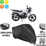 AUTOES Mondial 150 Mg Superboy x Motosiklet Branda Arka Çanta, Tokalı ve Kilit Uyumlu Siyah