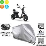 AUTOES Rks M2 Elektrikli Scooter Branda Motosiklet Brandası Arka Çanta Bağlantı,kilit Uyumlu