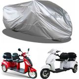 AUTOES Üç Tekerlekli Çift Koltuklu 2 Kişilikli Elektrikli Motosiklet Brandası