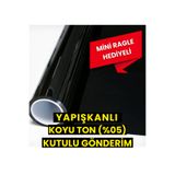 AUTOFOLYO Cam Filmi Koyu Ton 50cm X 2 Metre Ev - Ofis - Oto Uyumlu Yapışkanlı
