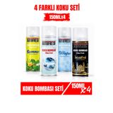 AutoFresh Araç Klima Koku Bombası 4’lü Set 150 ml – Oto Klima Temizleyici ve Kötü Koku Giderici