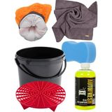 Autofresh Oto Dış Yıkama Seti Araç Yıkama Kovalı ve Kum Çakıl Filtreli Grid Guard Set - Çok Renkli