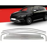 Autogp Fiat Egea Cross Cam Çerçevesi Kenar Çıtası Krom Tamtur 8 Parça 2015+