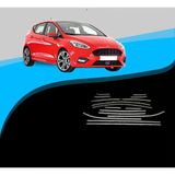 Autogp Ford Fiesta Mk7 Cam Çerçevesi Kenar Çıtası Krom Tamtur 2019+ 16 Parça