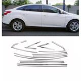 Autogp Ford Focus 3 Cam Çerçevesi Kenar Çıtası Krom Tamtur 2011/ 2018 Sedan 12 Parça