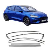 Autogp Ford Focus 4 Hb Cam Çerçevesi Kenar Çıtası Krom Tamtur 2019+ 8 Parça