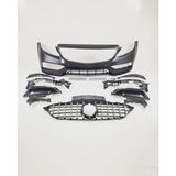 Autogp Mercedes W205 C63 Ön Tampon Ve Panjur Seti Siyah Trim 2014 / 2018