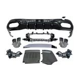 Autogp Mercedes W296 Cle53 Arka Tampon Difüzör Ve Siyah Egzoz Ucu Seti