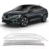Autogp Renault Megane 4 Sedan Cam Çerçevesi Kenar Çıtası Krom Tamtur 12 Parça