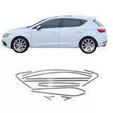 Autogp Seat Leon Cam Çerçevesi Kenar Çıtası Krom Tamtur 2013 / 2020 12 Parça