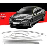 Autogp Skoda süper b cam çerçevesi kenar çıtası krom tamtur 2015 / 2022+ 12 parça