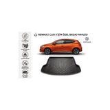AutoGuard Renault Clio 5 3D Bagaj Havuzu 2020-2025 Model Uyumlu TPE Malzeme Kokusuz Yumuşak Lazer Ölçüm Yerli Üretim