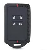 Autohan Keys Austral, Megane 4, Talisman, Clio 5 Için Petek Desenli Silikon Anahtar Koruma Kılıfı, Siyah-Kırmızı