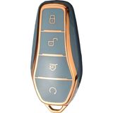 Autohan Keys Byd Atto 3, Seal U Anahtar Kılıfı Gri Gold Altın - Gri - Altın