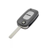 Autohan Keys Clio 3 Flip Anahtar Kabı, 2 Buton Kumanda, Siyah, Boş Kap, Anahtar Kasası