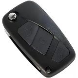 AutoHan Keys Fiorino Punto Linea Ducato ile Uyumlu, 3 Tuşlu Kumanda Anahtar Kabı, Siyah