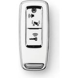 Autohan Keys Honda Pcx 2021-2025 Uyumlu Anahtar Kumanda Koruma Kılıfı, Beyaz-Gümüş Renk, Premi - Çok Renkli