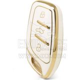 AutoHan Keys Lüx Mg Hs Gt Zs Ev Zx Mg5 Mg6 Roewe Rx3 Rx5 I5 Erx5 I6 I5 Nano Anahtar Kılıfı Beyaz Gold Renk - Beyaz - Altın