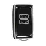 AutoHan Keys Lüx Renault Anahtar Kılıfı, Clio E-Tech, Austral, Megane 4, Talisman, Clio 5 Uyumlu, Siyah-Gümüş