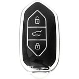 Autohan Keys Togg T10X Akıllı Anahtar Kılıfı, 3 Tuşlu, Nano Koruma - Siyah - Gümüş