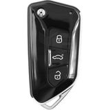 AutoHan Keys Volkswagen için 3 Butonlu Akıllı Kodlanabilir Sustalı Oto Kumanda, 433 MHz Frekans, Siyah