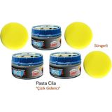 Autokit 3 Adet Oto Boya Tampon Çizik Giderici Parlatıcı Pasta Cila (Süngerli) 300 gr