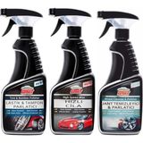 Autokit 500 ml Lastik Tampon Parlatıcı + 500 ml Jant Temizleyici ve Parlatıcı + 500 ml Hızlı Cila
