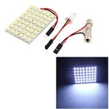 Autoleuchten T10 çelenk 8 W 500LM 48 x SMD 5050 LED beyaz ışık oto okuma lambası/panel ışık – (12 V) (ışık rengi: Soğuk beyaz)