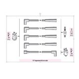 Autoline Afo95381 Buji Kablosu Escort 1.3 1.6(Cvhhl Lr2 Lrb)80 90 Orion 1.3 1.6I 8V 83 86(Afo066)