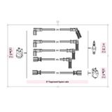 Autoline Aft68010 Buji Kablosu Dk Slx 1.4 Tipo Uno 1.4Krb. (Uzunlama Motor Bobin Kablosu Kısa (Aft013 Aynı Aft009