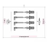 Autoline Ape91350 Buji Kablosu P106 1.4 1.6 P206 1.4 1.6 P306 1.4 1.6 8V Tu3jp 8Spe136)(Ape136)