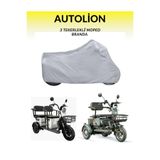 AUTOLION 3 Tekerlekli Elektirikli Motosiklet Brandası Gri