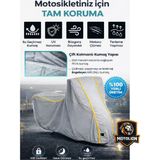 Autolion Arora Mojito Pro S Topcaseli Gri-Sarı Dikişl.kilitli Motor Brandası.