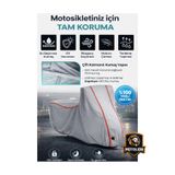 Autolion Honda Cbf 150 Topcase Uyumlu Gri-Kırmızı Dikiş.kilitli Motor Brandası.
