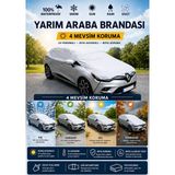 Autolion Opel Combo (2012-2017) Uyumlu Yarım 4 Mevsim Oto Branda-Su Toz Kir Geçirmez Örtü
