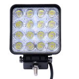automars Off Road Sis Farı 16 Led Kare Çalışma Lambası Yat Tekne Gemi İş Makinaları Arazi Araçları Dış Mekan