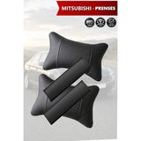 Automod Mitsubishi Prenses Uyumlu Lüks Deri 2şer Adet Set Koltuk Yastık Kemer Kılıfı