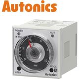 Autonics AT8N ,48X48MM 24V..220VAC/DC KONTAK-2A2K Yuvarlak-8-Pin Zaman Röle - 0 - Siyah